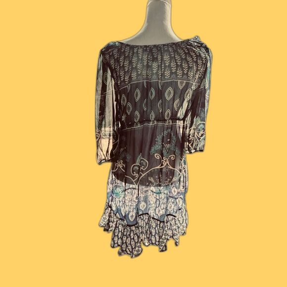 Akualani lightweight Pullover Junior S Purple Teal Dress Y2K Fairy Hippie Boho - Picture 6 of 8